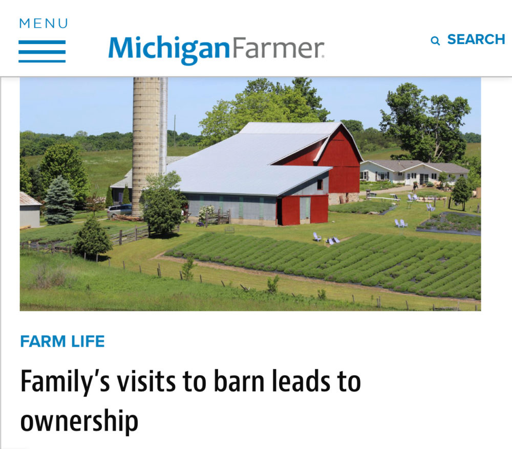Michigan Farmer Article- Family’s Visits to Barn Leads to Ownership