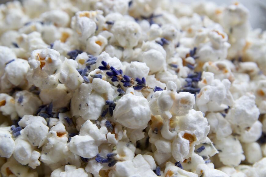 Lavender White Chocolate Popcorn