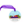 Ceramic lavender barn ornament