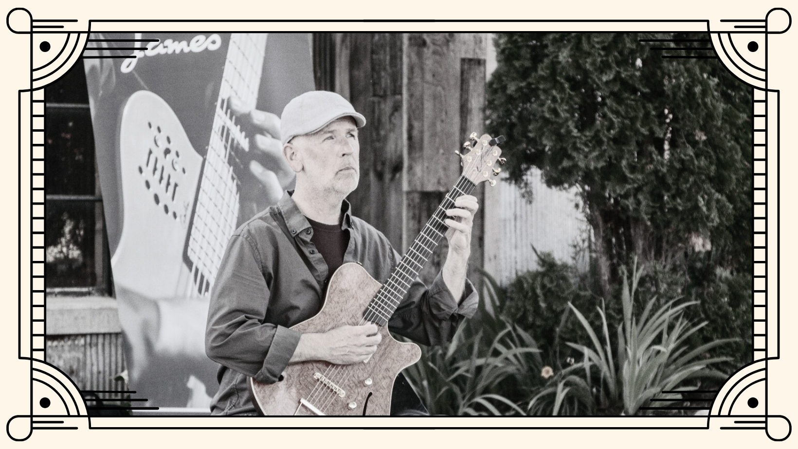 Musician Owen James performing at Lavender Hill Farm.